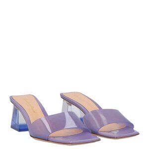 NEW Gianvito Rossi Cosmic Sugar transparent mules purple 37
